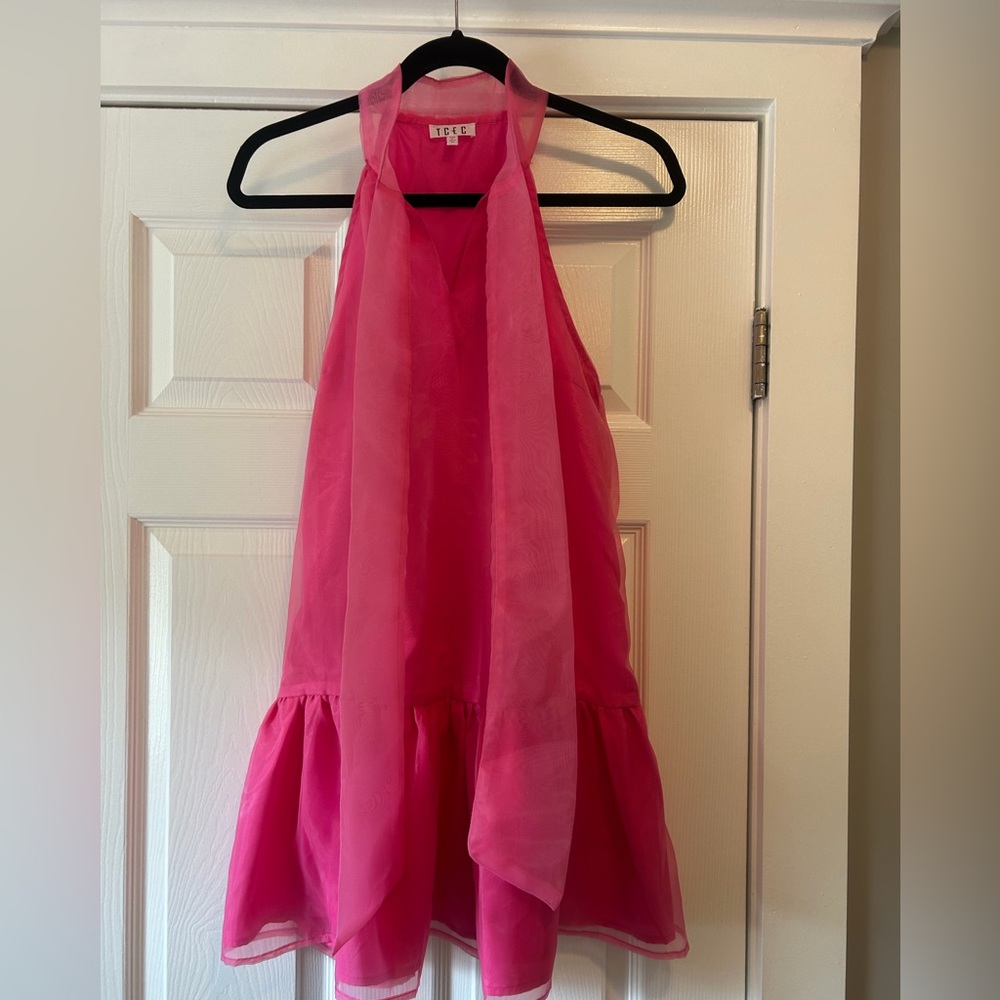 TCEC Pink Halter Mini Dress - Picture 2 of 6